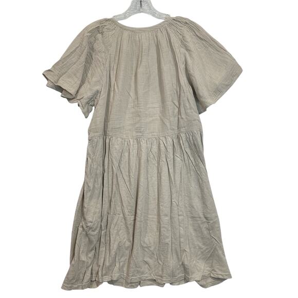 Velvet by Graham & Spencer Jamie Dress Women’s Medium Sand Cotton Gauze NWT - Picture 3 of 12